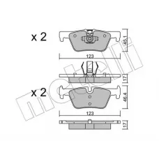 Колодки гальмівні (задні) BMW 1 (F20-21)/2 (F22-23/F27/F45)/3 (F30-31/F34/F80)/4 (F32-33/F36) 11-
