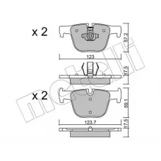 Колодки гальмівні (задні) BMW 3 (F30/F31/F34/F80)/4 (F32/F36/F82) 11-