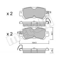 Колодки гальмівні (задні) Mazda CX-3 15-/CX-5 11-17
