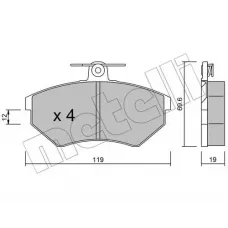 Колодки гальмівні (передні) Seat Ibiza/Cordoba/VW Caddy 95-04/Golf/Passat 88-99/Chery Amulet 10-14