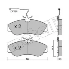 Колодки гальмівні (передні) Citroen Jumper 94-/Fiat Ducato/Peugeot Boxer 94-02 R16 (+датчики)