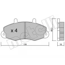 Колодки гальмівні (передні) Ford Transit 85-00/Transit Tourneo 94-00 14