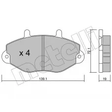 Колодки гальмівні (передні) Ford Transit 91-00/Transit Tourneo 94-00 15