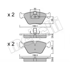 Колодки гальмівні (передні) BMW 5 (E39) 96-04/3 (E46) 00-06
