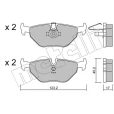 Колодки гальмівні (задні) BMW 5 (E39) 95-04