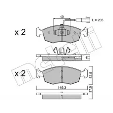 Колодки гальмівні (передні) Fiat 500/Punto 05-