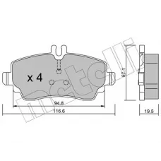 Колодки гальмівні (передні) MB Vaneo (W414) 02-05 