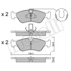 Колодки гальмівні (задні) MB Sprinter 308-316 95-06/G-class (W461/W463) 97-/VW LT 96-06 (велика)