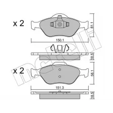 Колодки гальмівні (передні) Ford Fiesta 95-10/Fusion/Ka 02-12/Puma/Mazda 121 96-03/Mazda 2 03-07