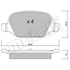 Колодки гальмівні (задні) Fiat 500/Idea/Panda/Punto 99-