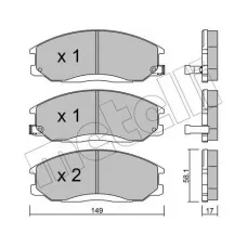 Колодки гальмівні (передні) Hyundai Santa Fe/Trajet 00-12/Ssangyong Actyon/Kyron 05-/Rexton 02-