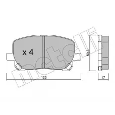 Колодки гальмівні (передні) Toyota Avensis Verso 2.0/2.0D 01-09