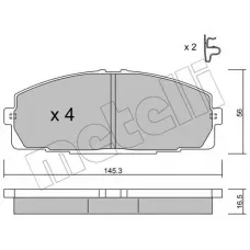 Колодки гальмівні (передні) Toyota Hiace III/IV -06