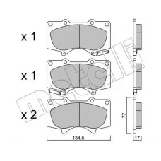 Колодки гальмівні (передні) Mitsubishi Pajero IV/Toyota Hilux 06-/Land Cruiser Prado/Lexus GX 01-