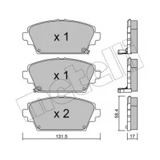 Колодки гальмівні (передні) Honda Accord VI 98-03/Nissan Primera 02-/Almera Tino 00-06