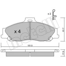 Колодки гальмівні (передні) Ford Ranger 99-12/Mazda B-serie 99-06/BT-50 06-