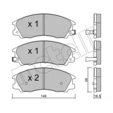Колодки гальмівні (передні) Hyundai Terracan 01-06