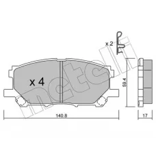 Колодки гальмівні (передні) Lexus RX 03-09