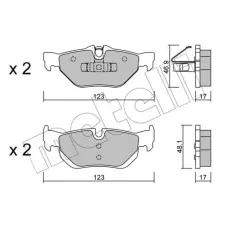 Колодки гальмівні (задні) BMW 1 (E81-82/E87-88)/3 (E90-93) 04-13/X1 (E84) 09-15