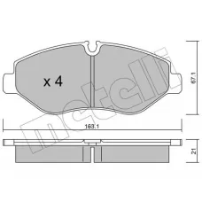 Колодки гальмівні (передні) MB Sprinter 209-319CDI/VW Crafter 06-/MB Vito/Viano (W639/W447)) 03-