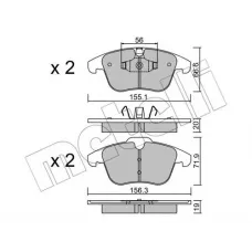 Колодки гальмівні (передні) Ford Mondeo/Galaxy/S-Max/Volvo XC70/V70/S80 07-16