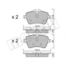 Колодки гальмівні (передні) Mini (R50/R53/R52/R56/R57/R58/R59) 01-16