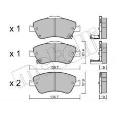 Колодки гальмівні (передні) Toyota Auris 06-12 / Corolla 06-14
