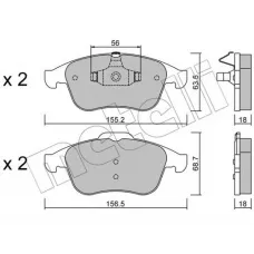 Колодки гальмівні (передні) Renault Laguna III 08-15/Latitude 11-