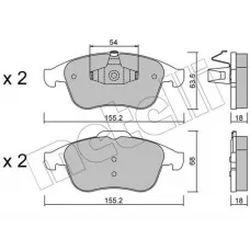 Колодки гальмівні (передні) Renault Megane III/Laguna III/Scenic III 08-/Clio 13-
