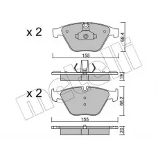 Колодки гальмівні (передні) BMW 5 (F10/F11/F18) 09-17/7 (F01/F02/F03/F04) 08-12