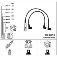 Проводи запалювання (к-кт) Audi 80/100/200/VW Passat/T4 2.0-2.5 90-03 (RC-AD216)