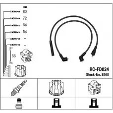Проводи запалювання (к-кт) Ford Transit 1.6/2.0 -94 (RC-FD824)
