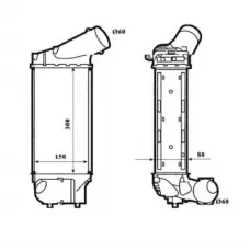 Радіатор інтеркулера Citroen C4/Peugeot 307/308 2.0 HDi 03-14