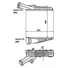 Радіатор інтеркулера Audi Q7/VW Touareg 3.0/4.1 03- (R)