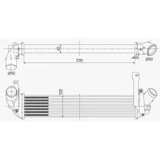 Радіатор інтеркулера Renault Kangoo 1.5 dCi 01-