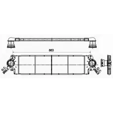 Радіатор інтеркулера VW T5 1.9/2.0/2.5TDI