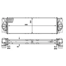 Радіатор інтеркулера MB Sprinter 2.2CDI OM651 09-/ VW Crafter 2.0TDI 10-