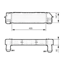Радіатор інтеркулера BMW X3 (F25)/X4 (F26) 1.6/2.0/2.0D 10-