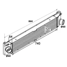 Радіатор інтеркулера Citroen Jumper/Fiat Ducato/Peugeot Boxer 2.0-3.0D 06-