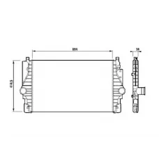 Радіатор інтеркулера VW Passat/T4 2.5D/2.8 95-05