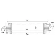 Радіатор інтеркулера Ford Mondeo/Focus 1.6-2.5D 03-