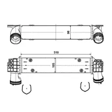 Радіатор інтеркулера BMW 1 (E81/E82/E87/E88)/3 (E90-E93)/X1 (E84) 2.0D N47 04-15
