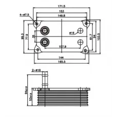 Радіатор масляний Ford Transit 2.0/2.4DI/2.0TDCi 00-06 (теплообмінник)