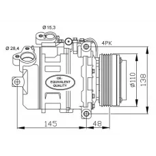 Компресор кондиціонера BMW 3 (E46)/X3 (E53/E83) 2.0-3.0 00-10