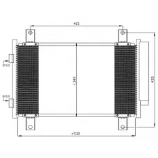 Радіатор кондиціонера (з осушувачем) Citroen Jumper/Fiat Ducato/Beugeot Boxer 2.0-2.8D 02-