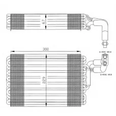 Радіатор кондиціонера MB E-class (W124) 84-