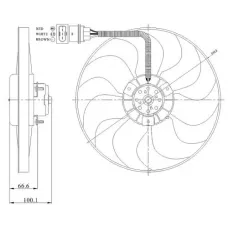 Вентилятор радіатора (електричний) Skoda Fabia/Octavia/VW Golf iV 1.0-1.4 16V 99-07