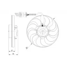Вентилятор радіатора (електричний) VW Bora/ Golf/Skoda Octavia 96-10