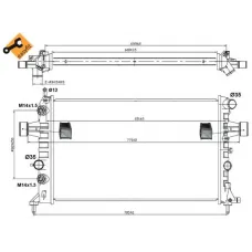 Радіатор охолодження Opel Astra/Zafira 98-05
