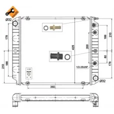 Радіатор охолодження Volvo 740/940 2.0-2.3 85-94